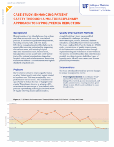 Preview of Enhancing Patient Safety to Hypoglecemia Reduction case study.